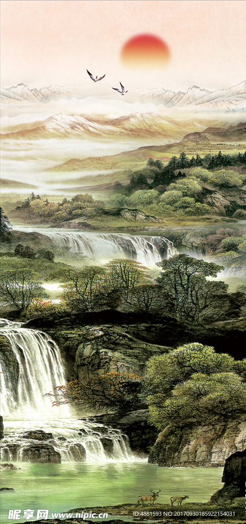 水墨山水玄关