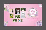粉色婚礼 照片墙