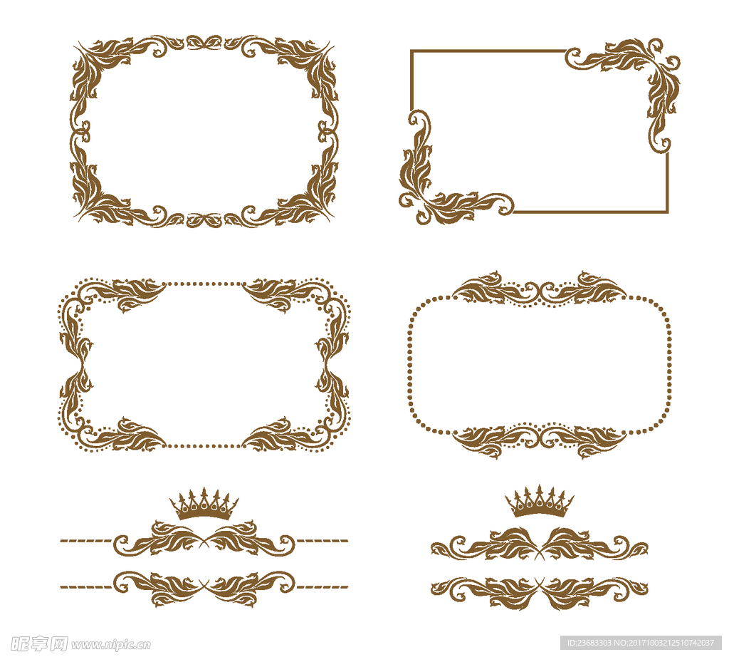 边框花纹矢量图