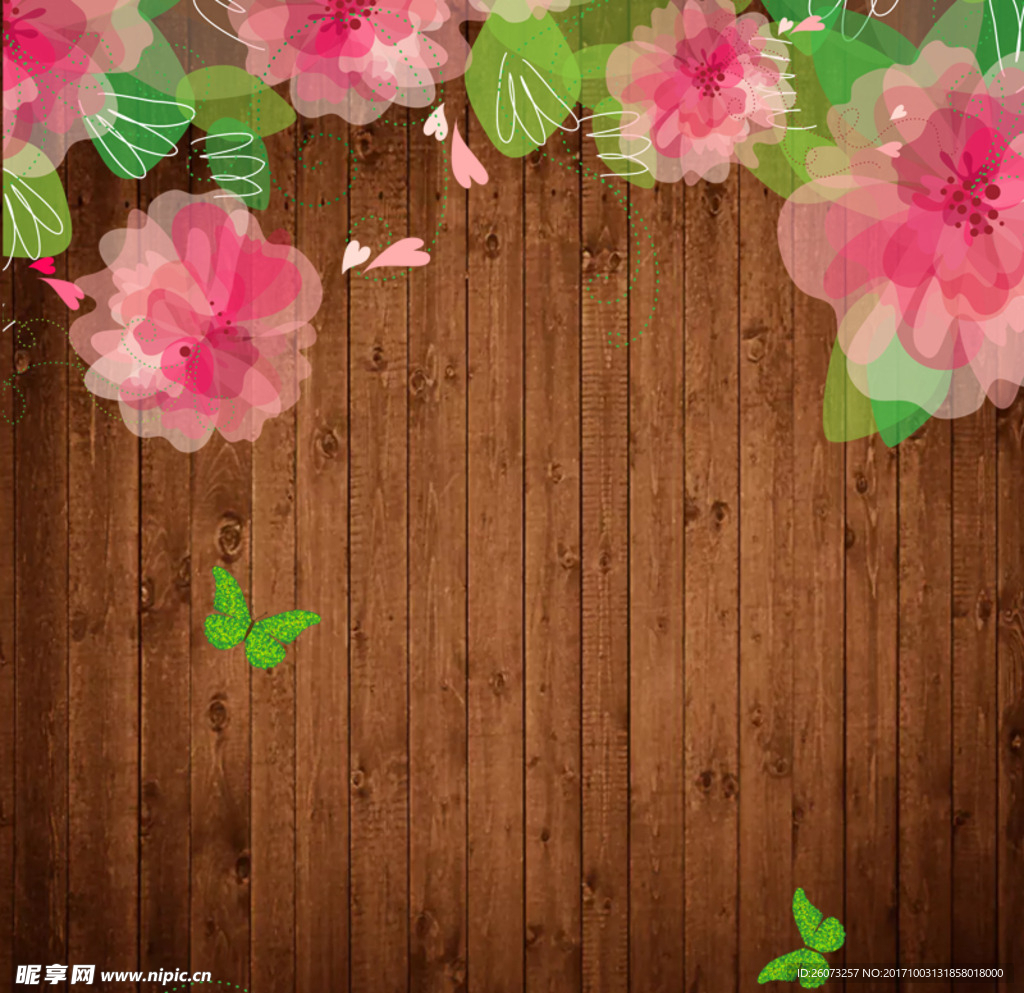 手绘花瓣主图素材背景
