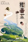 中国风茶叶柑普茶促销海报