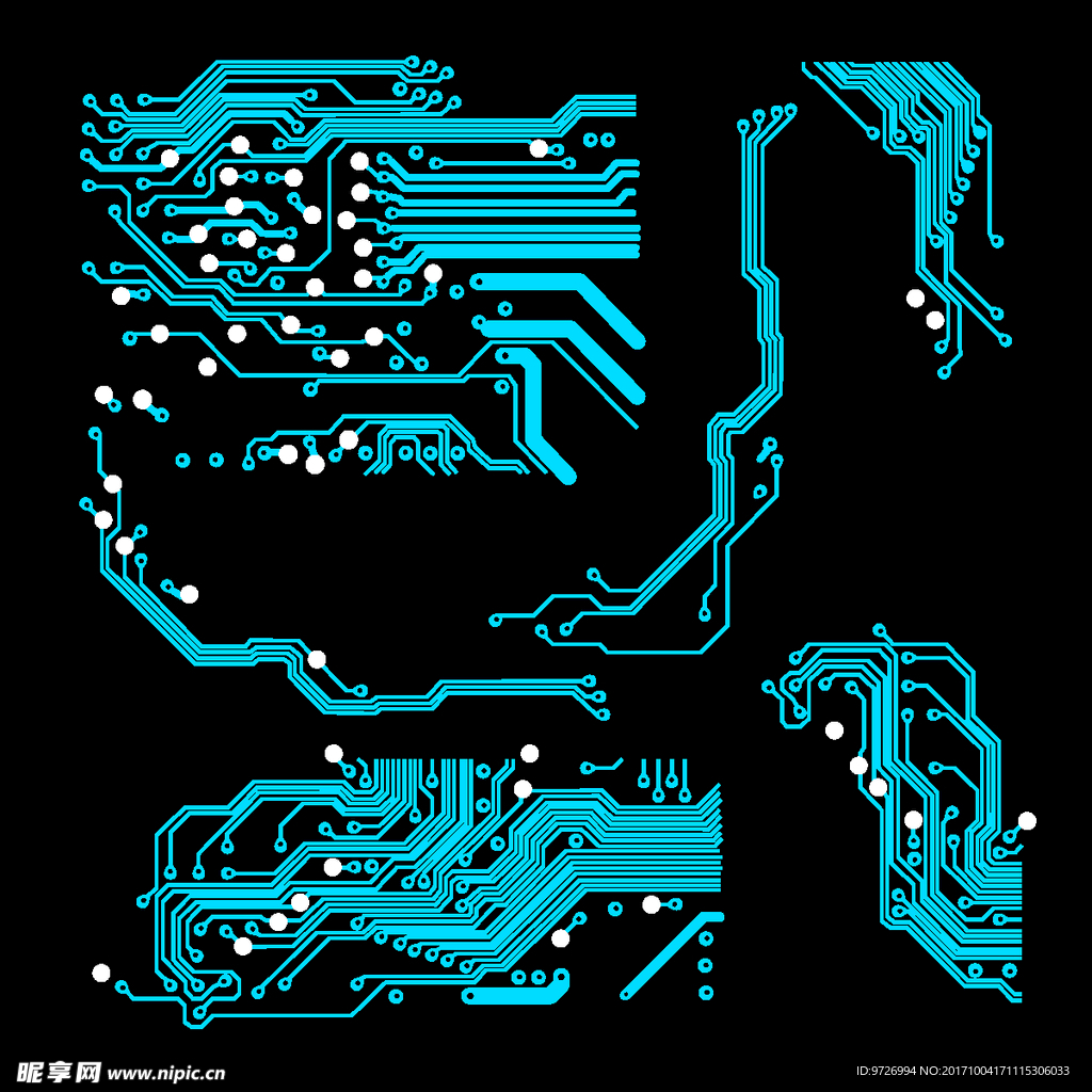 手绘电路板矢量图下载