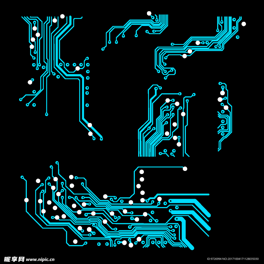 手绘电路板矢量图下载