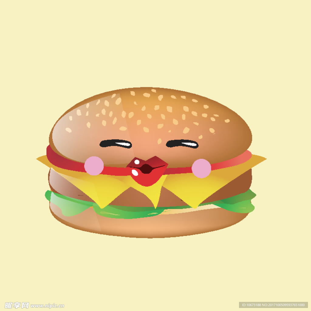 卡通汉堡