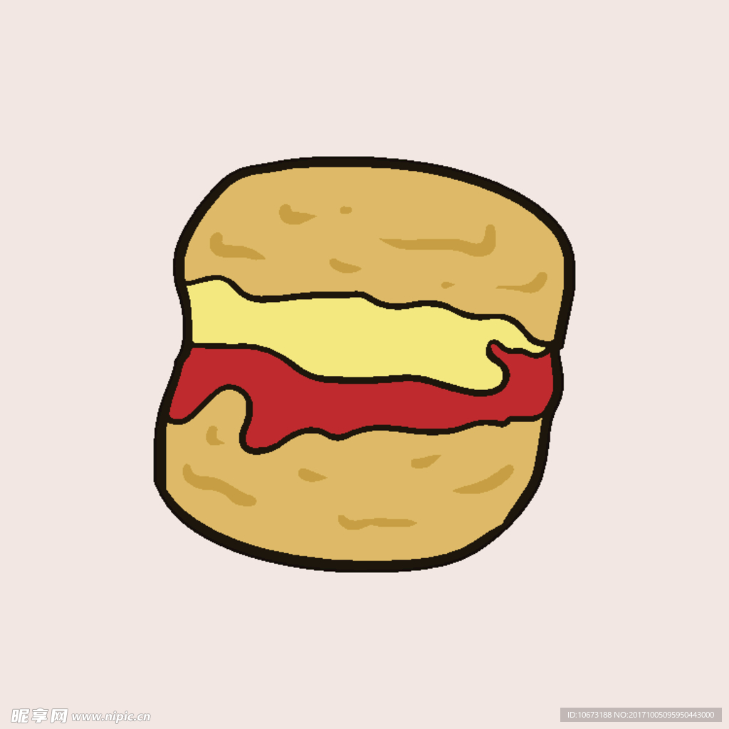 卡通汉堡