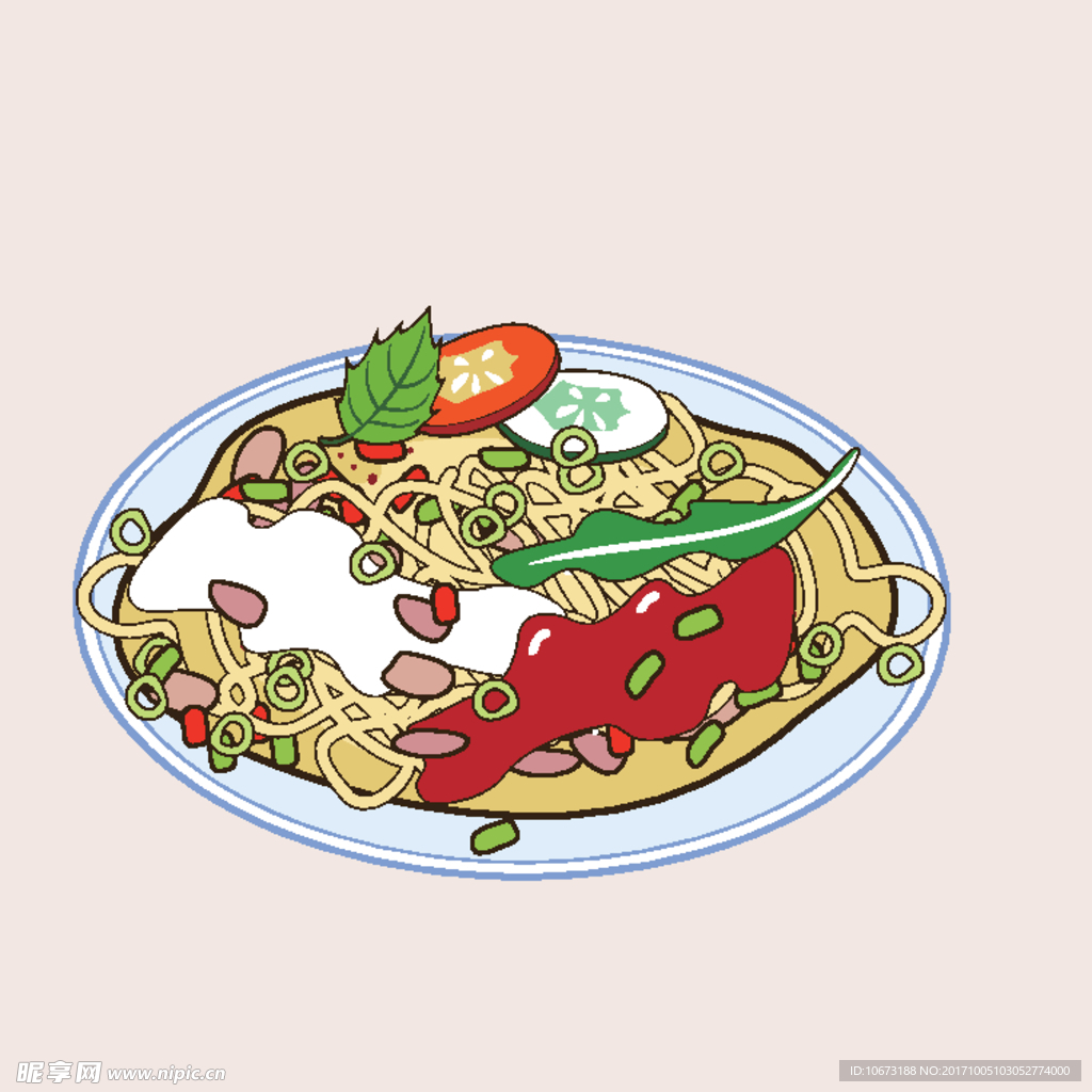 卡通西餐