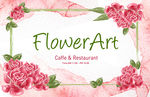 韩国手绘花朵边框背景