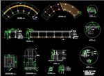 双柱弧形花架施工图