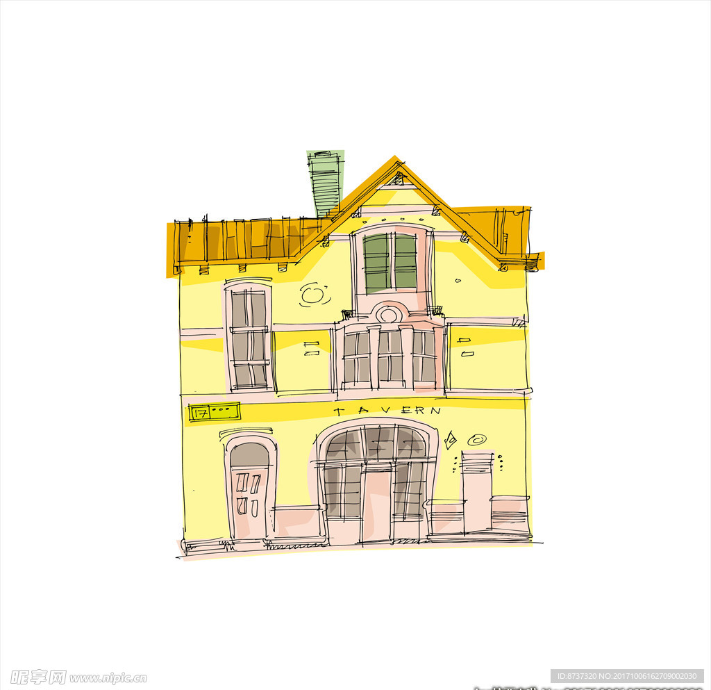 小学生手绘卡通城市