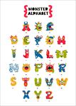 怪兽字母矢量
