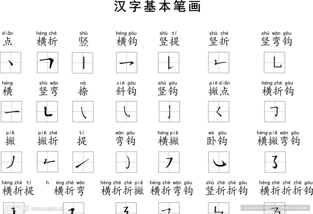 汉字笔画 基本笔画