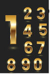 金色数字