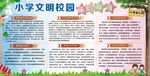 文明校园六好标准展板