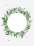 手绘植物打折促销海报设计