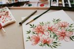 水彩的花