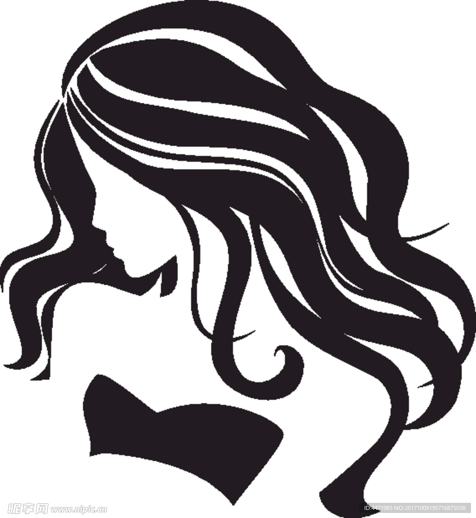 手绘时尚美女插画