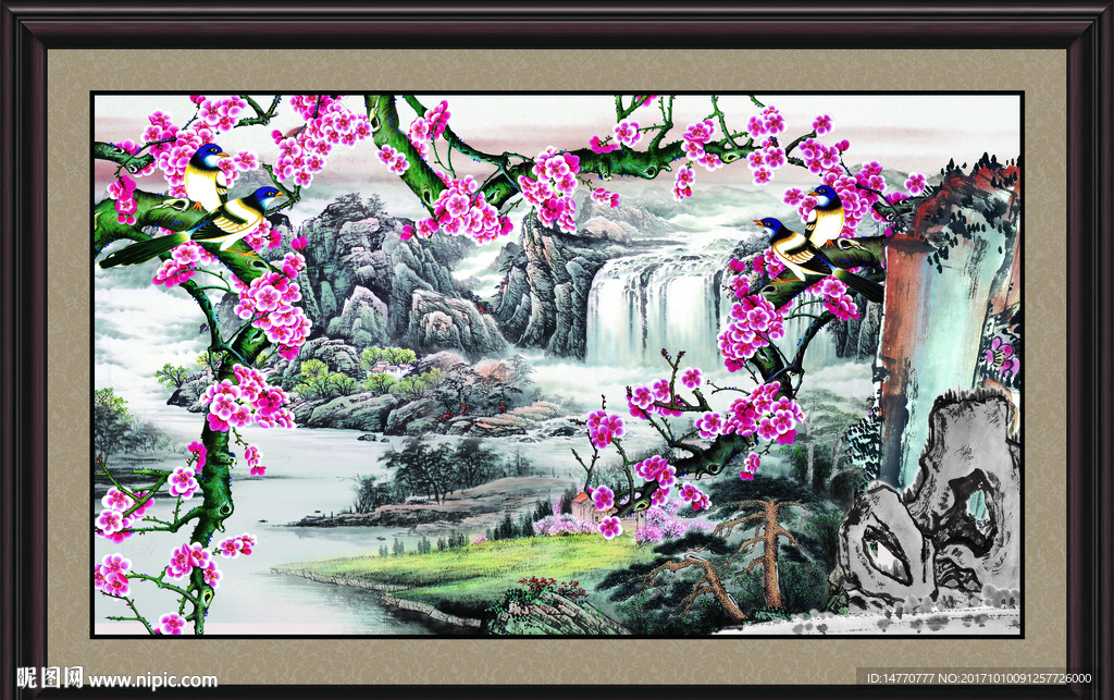 国画风景 梅花