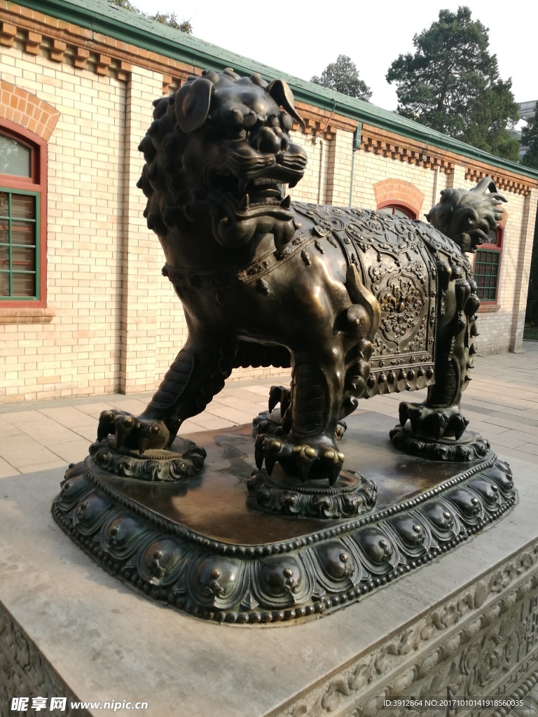 动物园铜狮子