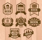 8款优质啤酒徽章矢量素材