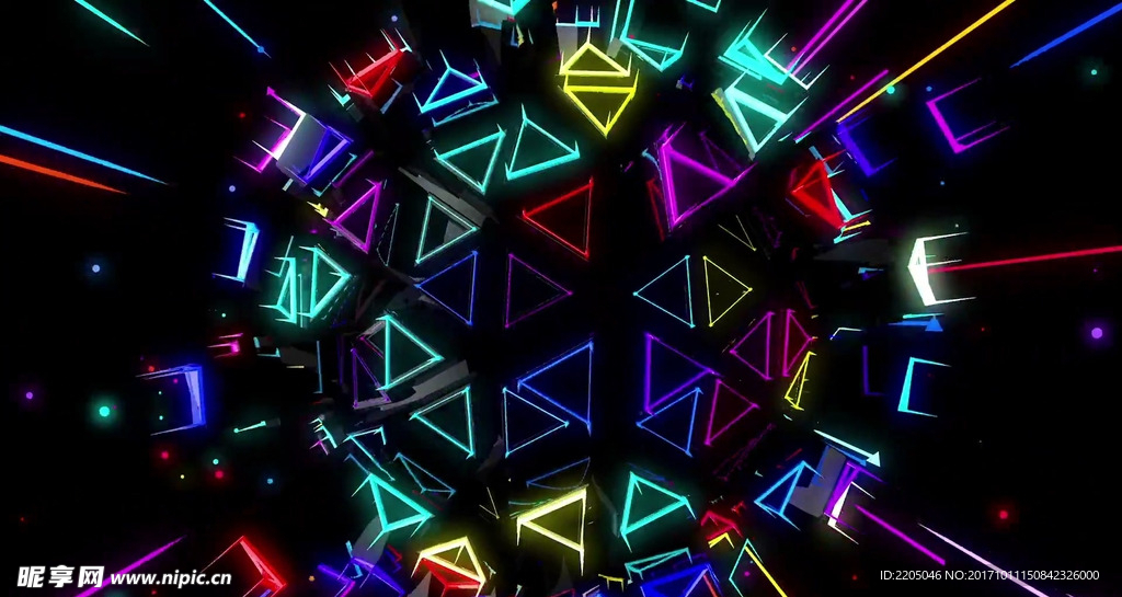 霓虹节奏线条3D立体酒吧
