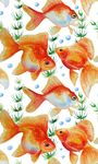 金鱼水草四方连续底纹
