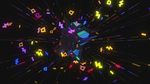 霓虹节奏线条3D立体酒吧