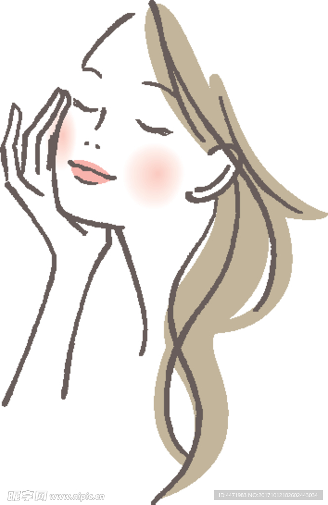 卡通 女性 美女 护理 插画