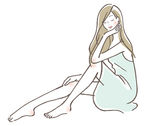 卡通女性美女护理插画
