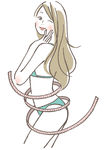 卡通女性美女护理插画