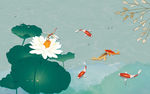 简约荷花背景