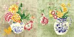 花卉 油画 两联