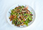 榛蘑芹菜炒蕨菜