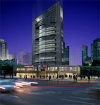 3d夜景商务楼商业沿街立面模型