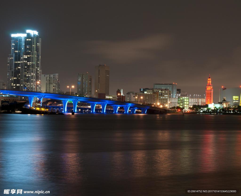 夜色下的城市夜景