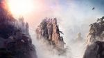 云雾环绕的高山