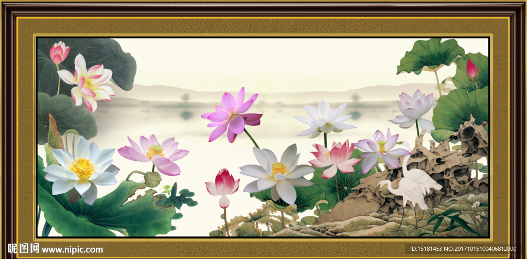 国画荷花