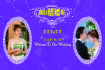 紫色结婚背景