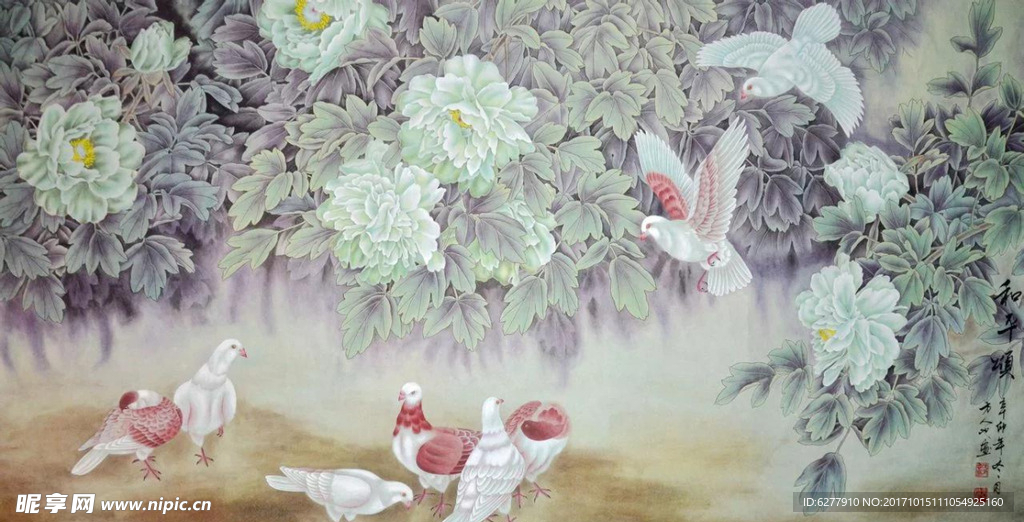 自然油画