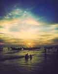 海边日落