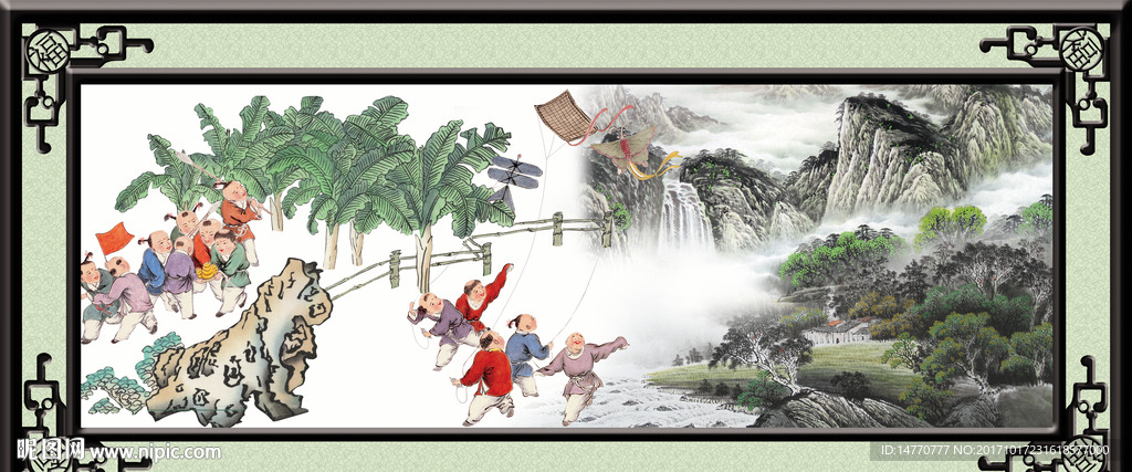 百子图 玩耍图