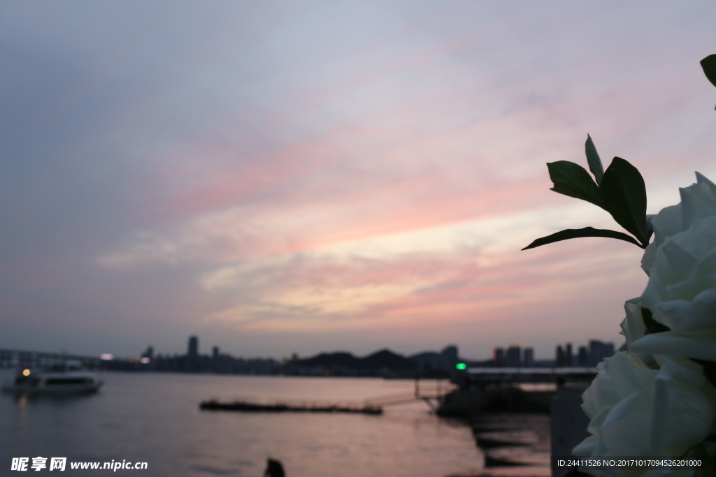 星海广场的夕阳美景