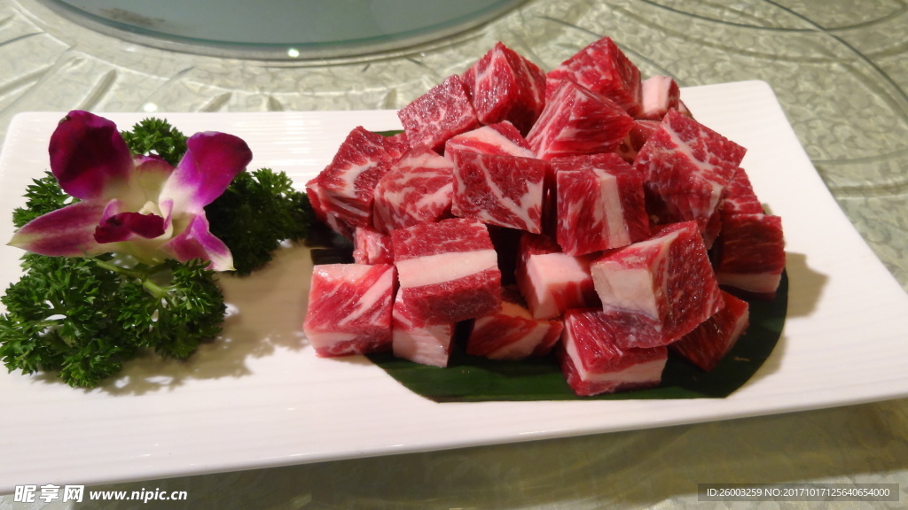 雪花牛肉粒