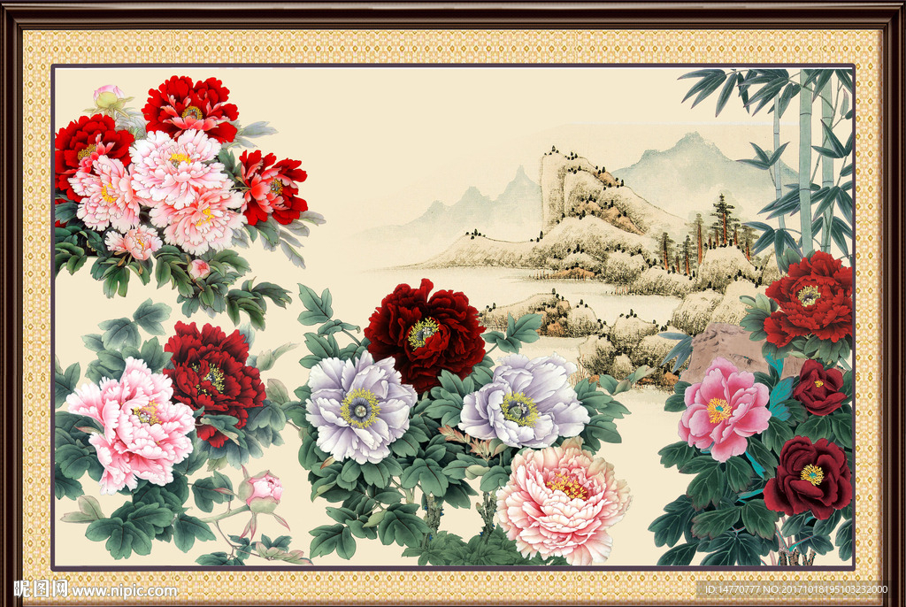 国画牡丹