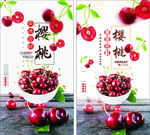樱桃 水果 边框 底纹