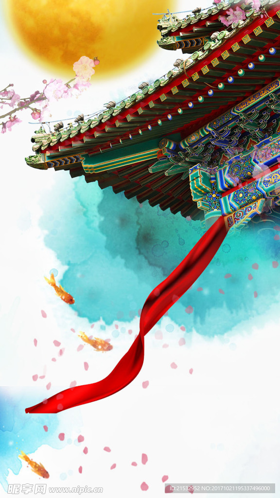 中秋月亮背景图片