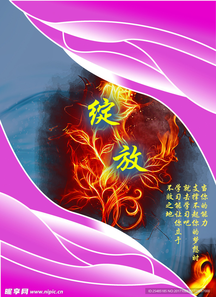 绽放