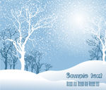圣诞节雪景场景