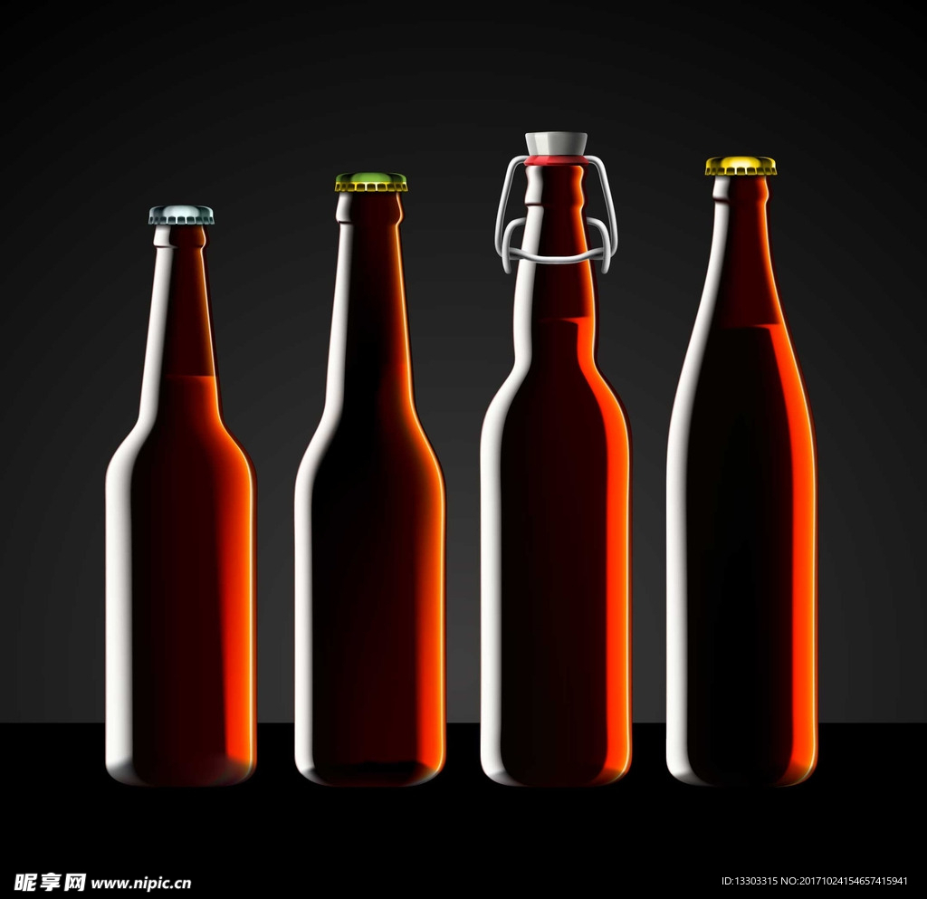 啤酒瓶素材