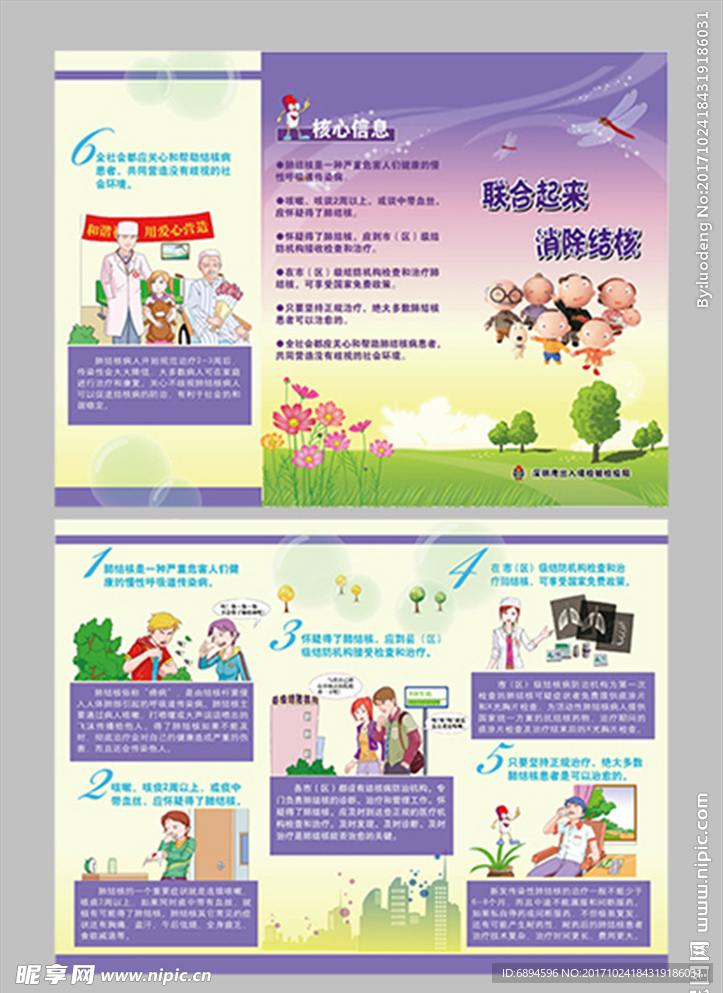 结核三折页