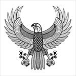 手绘线描黑白动物矢量图